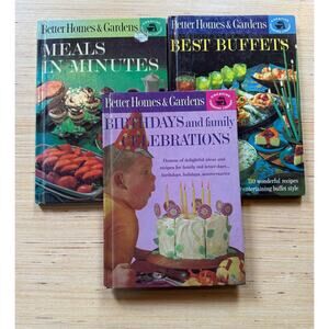 Lot of 3 Better Home & Gardens Creative Cooking Library Books Vintage